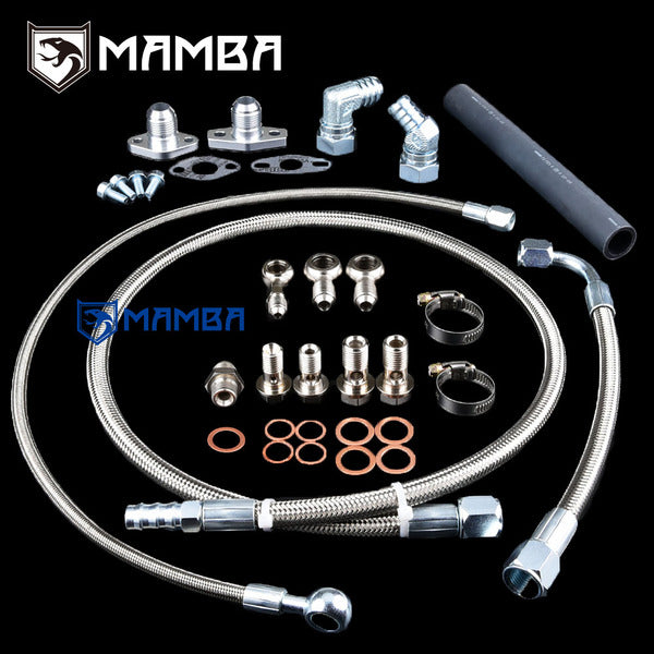 Mamba Turbocharger Oil & Water Line Kit AUDI TT S3 1.8T 225HP K04-020/022/023 with Oil Return