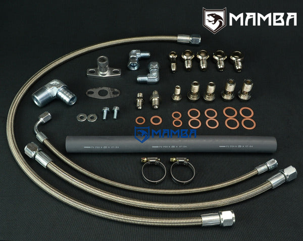 Mamba Turbocharger Oil & Water Line Kit For Nissan TD42 Patrol GU with TD05H 16G 18G 20G