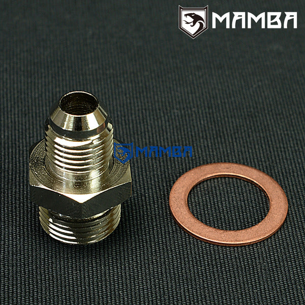 Mamba 6AN to M18x1.5 Turbocharger Water Coolant Fitting Kit For Nissan RB25DET Garrett T3