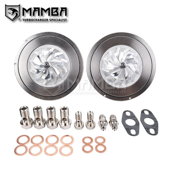 Mamba Twin MAMBA D5-6 Heavy Duty Turbocharger CHRA MGT2867 Upgrade For 10~19 BMW S63 V8 M5 M6