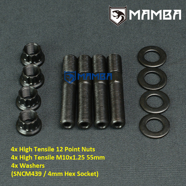Mamba Flange Spacer To Manifold Stud Kit Nissan RB20 RB25 M10x1.25