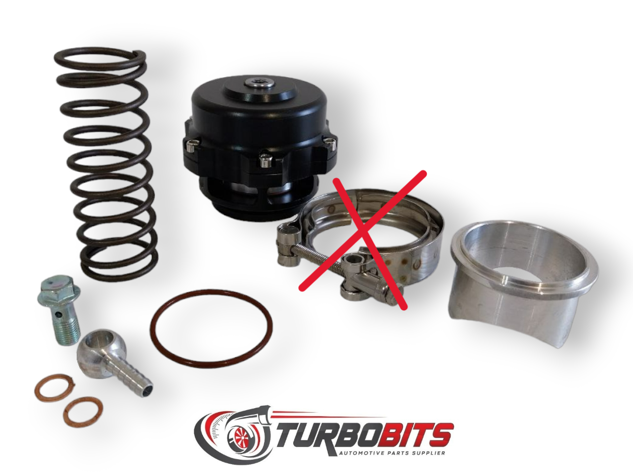 SCRATCH & DENT 50mm BOV V-Band Flange Universal 6/18/24 PSI Spring