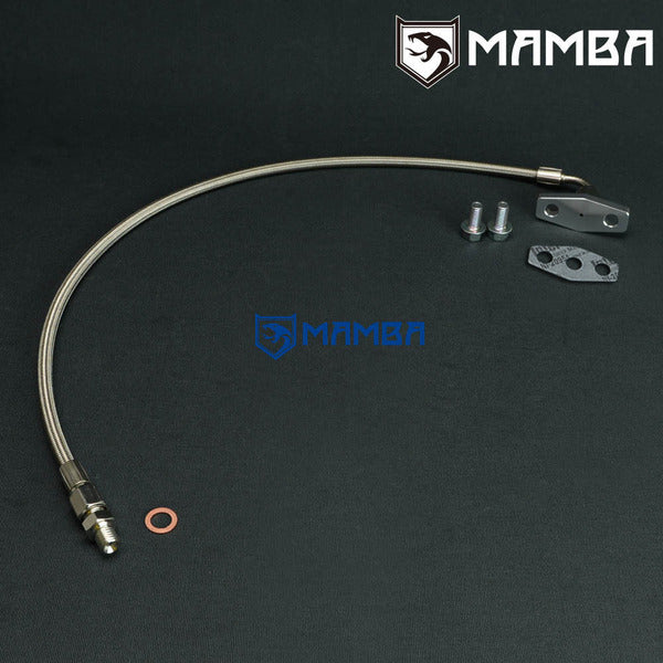 Mamba Turbocharger Oil Feed Line For MAZDA 323 GTX MX-5 MIATA w/ Garrett T3 T4 T04B T04E T04