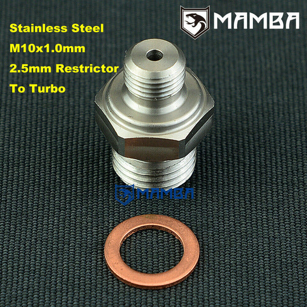 Mamba Turbo Oil Feed Line Fitting Din 24 M14x1.5 to M10x1.0 For VW AUDI 1.9 2.0 TDI