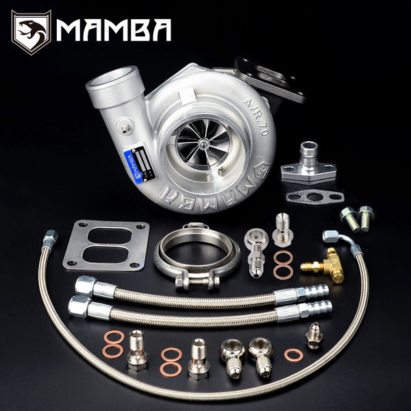 Mamba 7+7 4" A/R.70 Twisted Ball Bearing Turbocharger GTX3576RS 1.06 T4 Divided