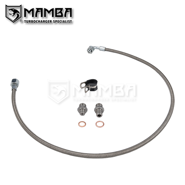 Mamba Turbocharger Oil Feed Line 05~06 VW Passat B6 2.0 TDI Garrett GT1749V 758219 03G145771B