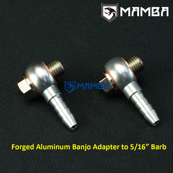 Mamba Turbocharger Water Banjo Bolt Pipe Kit M12x1.25 to 8mm / 5/16" Barb TD03 TD04 TF035HM
