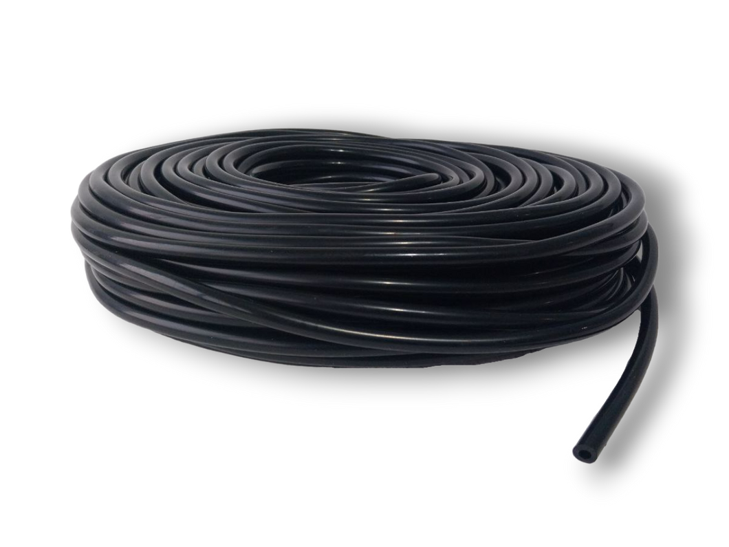 4mm Silicone vacuum line in Black - sold by the meter