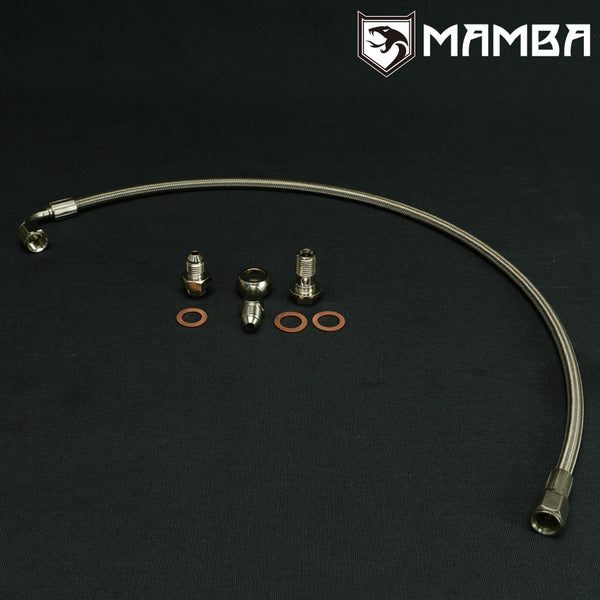 Mamba Turbocharger Oil Feed Line Kit For Nissan Patrol SD33T Y60 w/ Garrett GT25R GT28R
