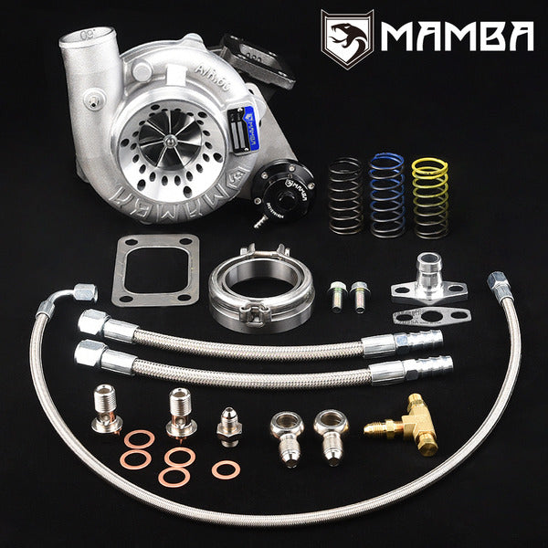 Mamba 7+7 Universal 4" A/R.60 GTX3071R Ball Bearing Turbocharger + .73 T3 GMC V-band