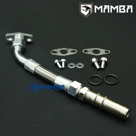 Mamba Turbocharger Oil Drain Return Pipe Kit SAAB 9000 B202F B234L Garrett TB25 MHI TD04HL