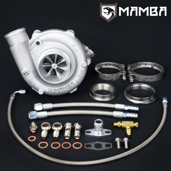 Mamba 7+7 3" A/R.50 T04E Ball Bearing GTX3576RS Turbocharger .61 V-Band In & Out