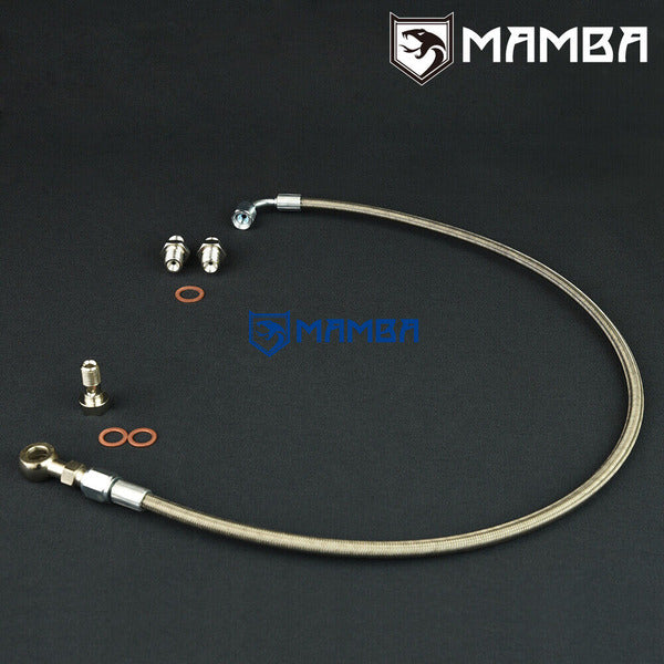 Mamba Turbocharger Oil Feed Line Mitsubishi 4B11T Lancer EVO X w/ BorgWarner EFR Ball Bearing