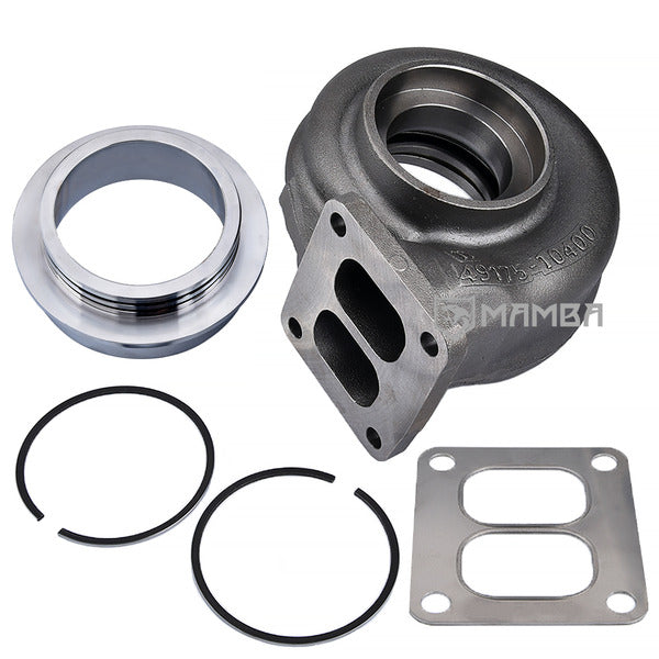 Mamba Turbocharger Turbine Housing For GREDDY T78 29D 33D 17cm T4 + 3.5" Dump Down Pipe Out