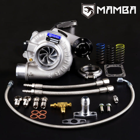 Mamba GEN II G25 8+0 3" A/R.70 GTX2871R Ball Bearing Turbocharger + .57 T3 V-Band IWG