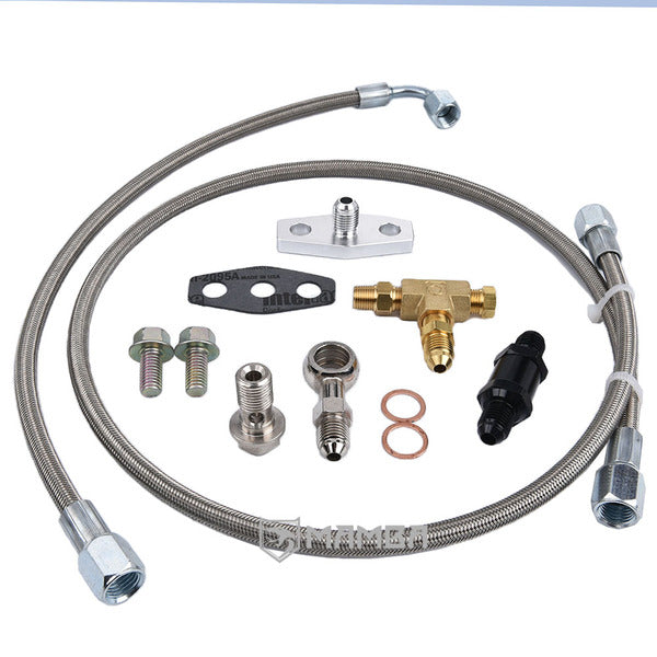 Mamba Turbocharger Oil Feed Line Kit For Nissan Patrol TD42 GQ w/ HT18 Turbocharger w/ filter
