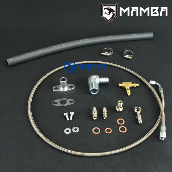 Mamba Turbocharger Oil Feed & Return Line Kit For Nissan Patrol TD42 GQ w/ TD05H