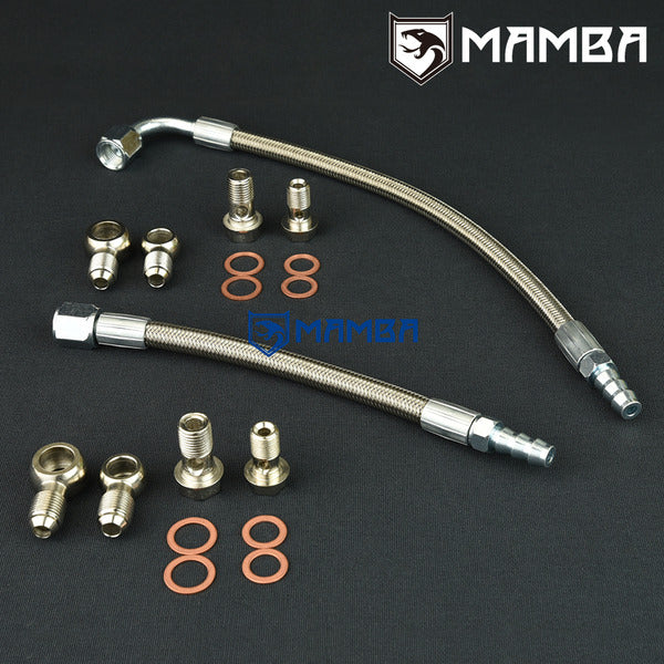 Mamba Turbocharger Water Hose Line / Mitsubishi 4B11T Ralliart EVO X TD04HL-15G / TD05H-152G6