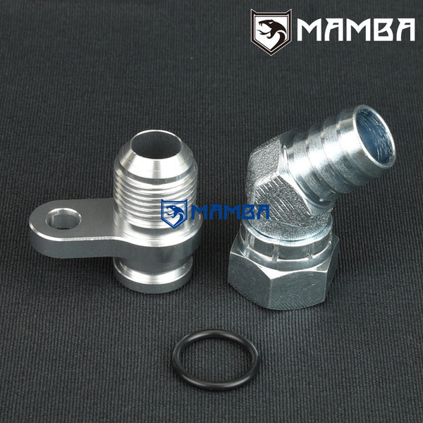 Mamba 08~15 Mitsubishi 4B11T Lancer EVO X 10AN Turbocharger Oil Return Drain Flange Fitting