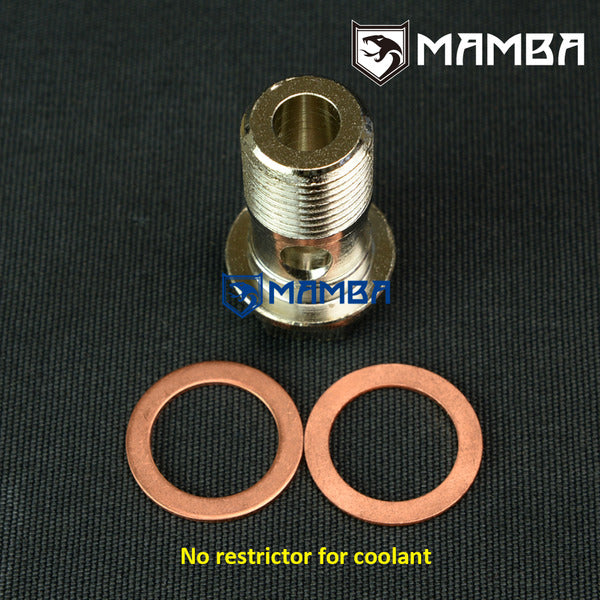 Mamba M16x1.5 Turbocharger Water Coolant Banjo Bolt and Washer without restrictor