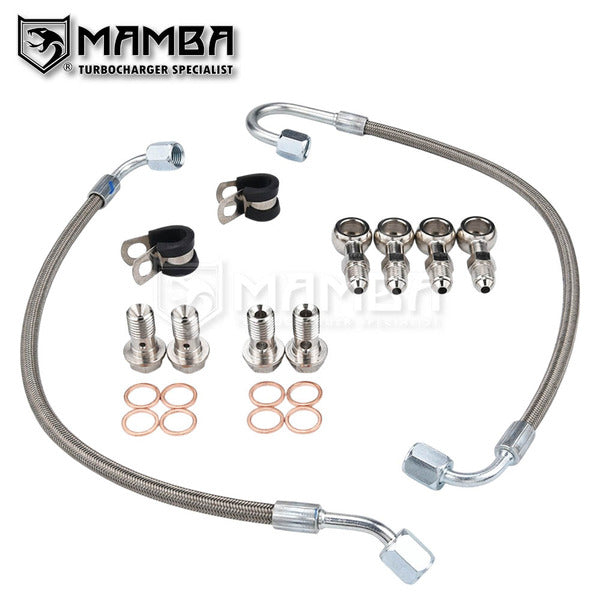 Mamba Turbocharger Oil Feed Line Kit For Audi RS4 S4 A6 Quattro 2.7T K04-025 K04-026
