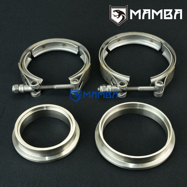 Mamba SUS304 V-Band Turbine Housing Flange + Clamp / Garrett IN/OUT G25-550/660 .72A/R