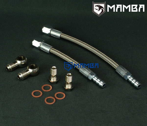 Mamba Turbocharger Water Coolant Line Kit Mitsubishi 4G15T Colt CZT Ralliart R TF035HM