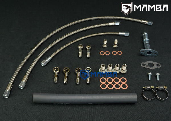 Mamba Turbocharger Oil & Water Line Kit Mitsubishi 4M40T 2.8L Canter Delica Pajero