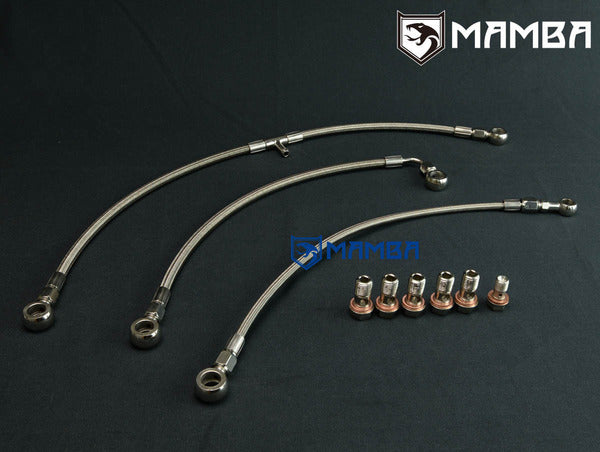 Mamba SAAB 9000 B202 B204 B234L GT28R GT30R ball bearing Turbocharger Oil & Water Line Kit