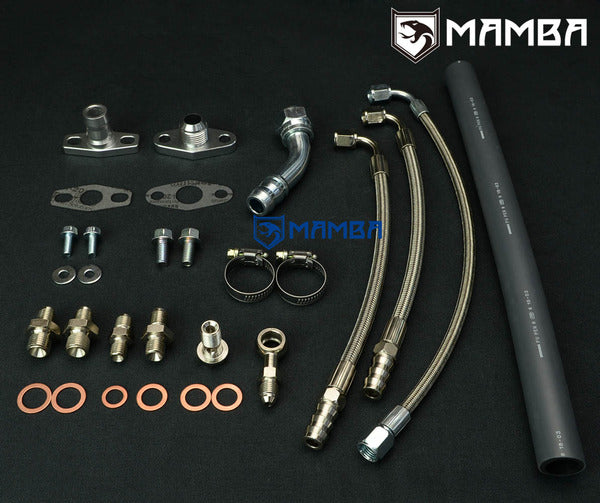 Mamba Turbocharger Oil & Water Line Kit TOYOTA 7M-GTE Supra Soarer w/ Mitsubishi TD05 TD06