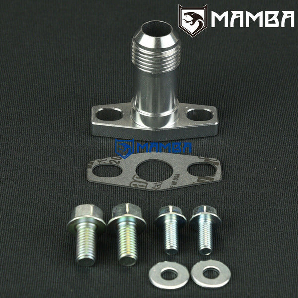 Mamba 52mm Length 10AN Billet T6 Turbocharger Oil Return Flange Kit GT28/30R