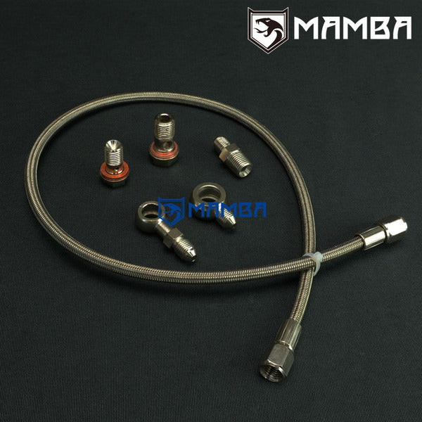 Mamba Turbocharger Oil Feed Line Kit for VOLVO 740 940 960 2.3L TD04H-13C