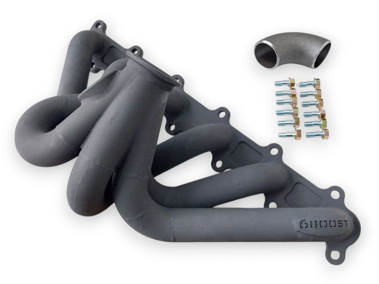 6Boost Turbo Exhaust Manifold / Barra V-Band Single Entry Single Turbo