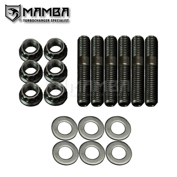 Mamba Nickel Turbocharger Turbine Housing Exhaust Manifold Stud Kit 45mm M8x1.25 (X6)
