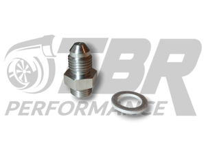 AN4 Oil feed fitting with restrictor for ball bearing turbo