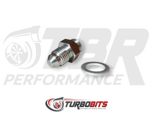 Load image into Gallery viewer, AN4 Oil feed fitting with restrictor for ball bearing turbo
