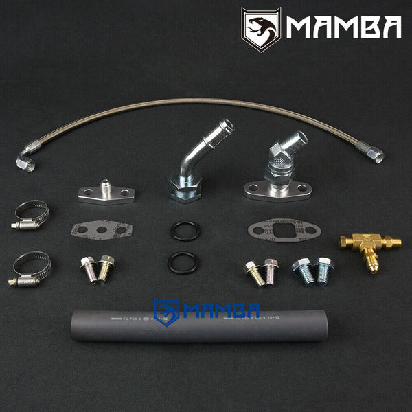 Mamba 05~10 TOYOTA Scion TC w/ Garrett T3/T4 Turbocharger Oil Feed & Return Line Kit