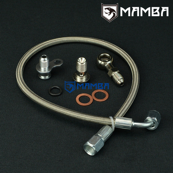 Mamba Turbocharger Oil Feed Line for EA888 AUDI VW SKODA RHF5 K03 K04 1.8T 2.0T w/ 2.5mm hole
