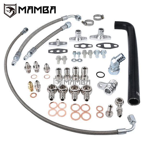 Mamba Turbocharger Oil Water Line for Mitsubishi 4B11T EVO X w/ EFR 6258 6758 7064 7670 8374