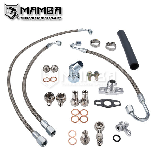 Mamba Turbocharger Oil & Water Line VW GOLF GTI MK6 2.0T TFSI w/ Garrett GT28R GT30R