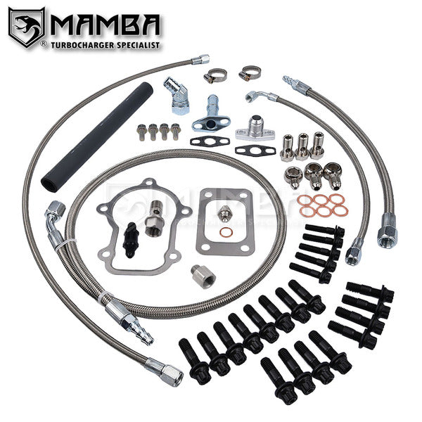 Mamba Turbocharger Install Line Kit For Ford Falcon BA BF XR6 FPV F6 Garrett GT3576R GT3582R