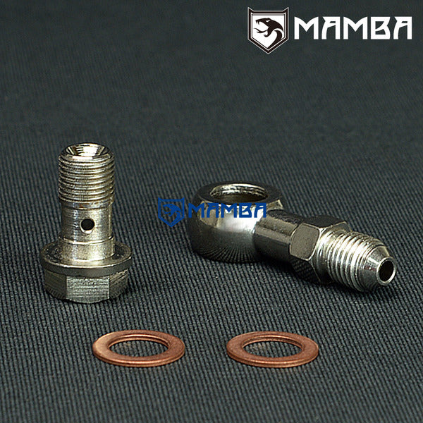 Mamba Banjo Bolt Kit 4AN to 7/16-24 GT25R GT28R GT30R 1.0mm Restrictor