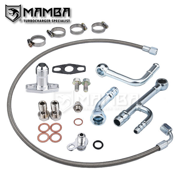 Mamba Turbocharger Oil Water Line EA888 AUDI VW GOLF R MK7 / BorgWarner EFR Ball Bearing IS20 IS38