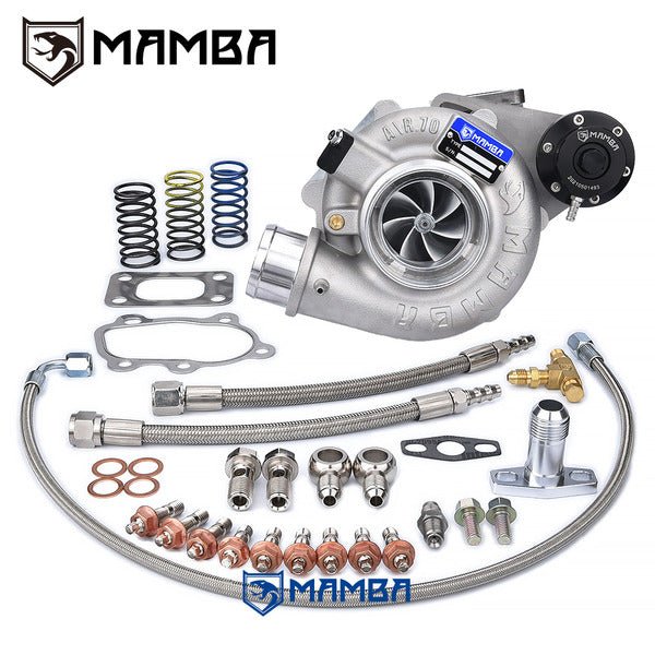 Mamba GEN II G25 7+7 3" A/R.70 GTX2871R Ball Bearing Turbocharger + .64 IWG T25 5-Bolt