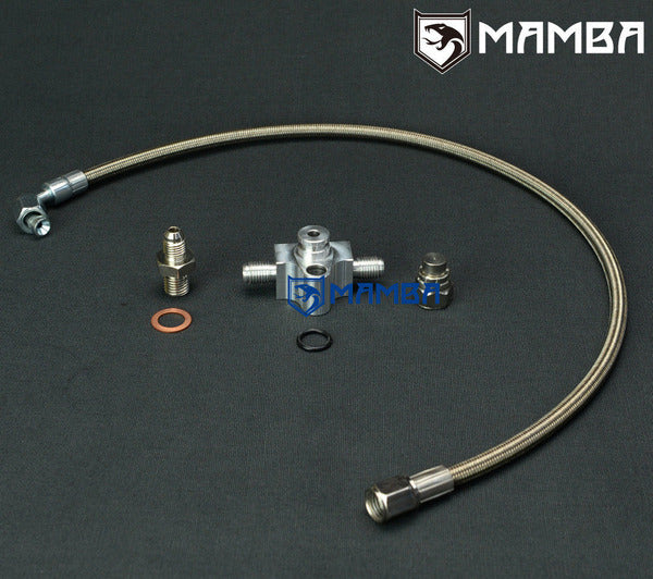 Mamba BMW N54 335i 535i w/ single EFR 7064 7670 8374 ball bearing Turbocharger oil feed line