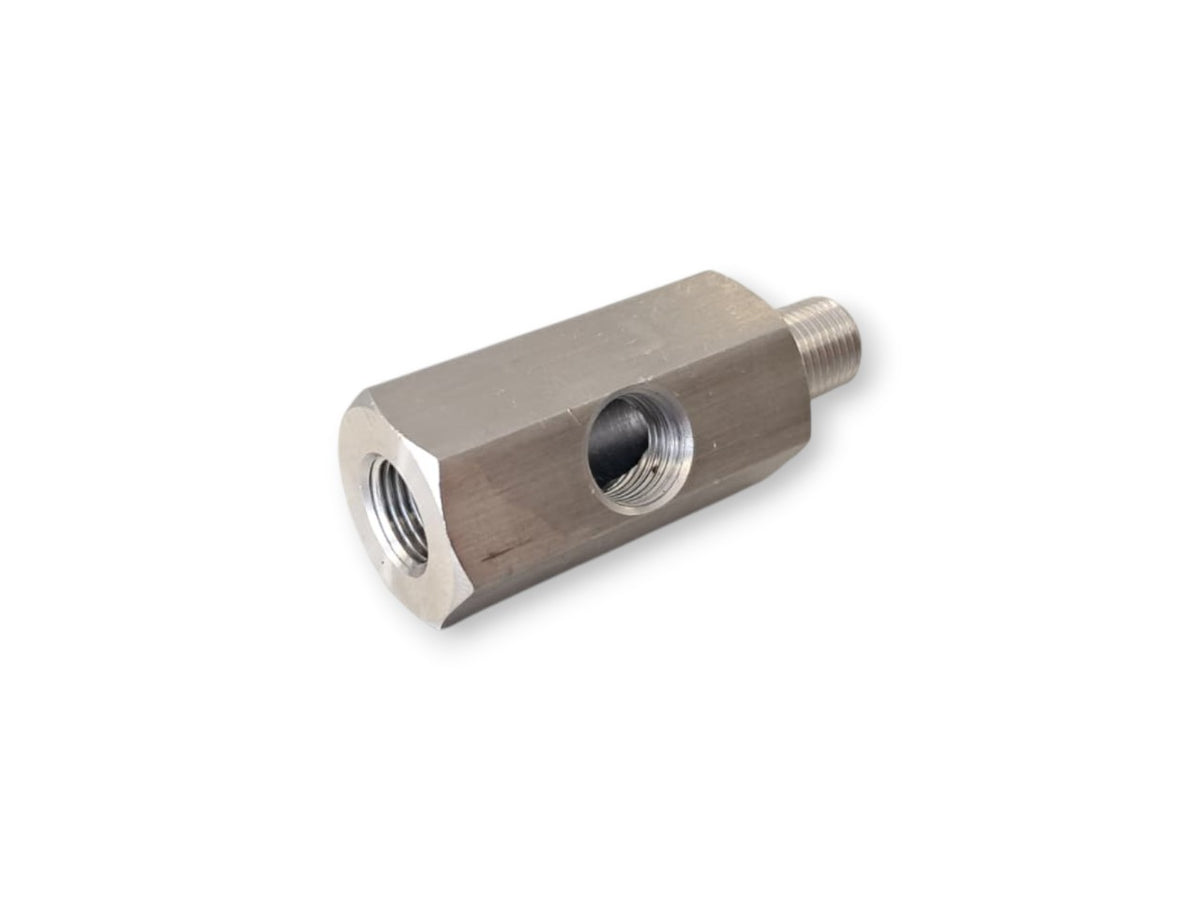 1/8 BSPT adaptor with 1/8 NPT side port