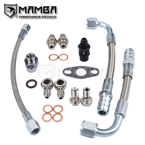 Mamba Honda Civic Type-R K20C TD04HLXB Ball Bearing Turbo Oil & Water Line Kit