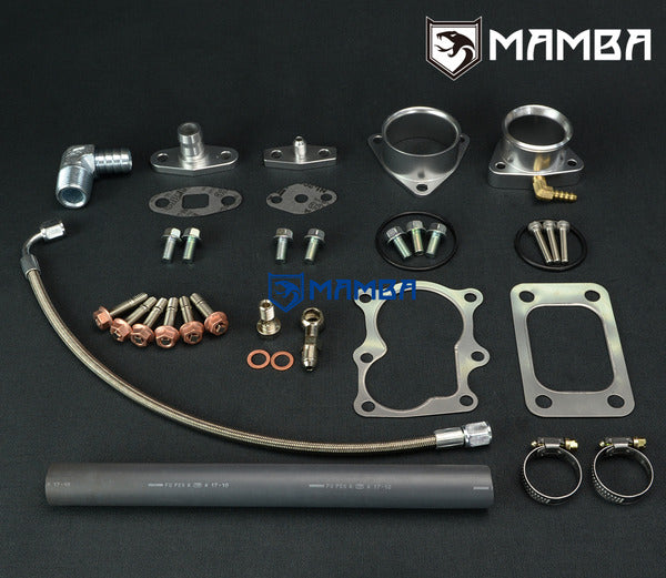 Mamba Turbocharger Line Install Kit For Nissan TD42 GU Patrol Hitachi HT18 (Oil-cooled)
