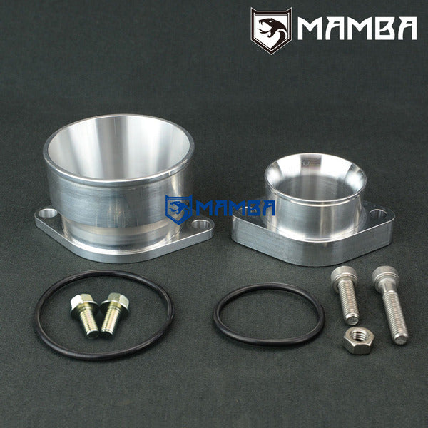 Mamba Turbocharger 3" Cover Inlet & 2" Outlet Flange Adapter Fitting For Nissan RB26DETT GTR