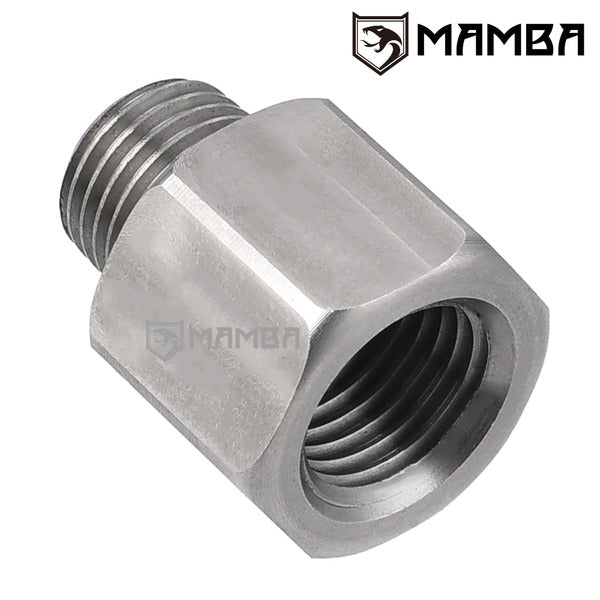 Mamba SS304 1/4NPT (M) to M14x1.5 (F) Engine Oil Pressure Sensor Turbocharger Adapter Fitting